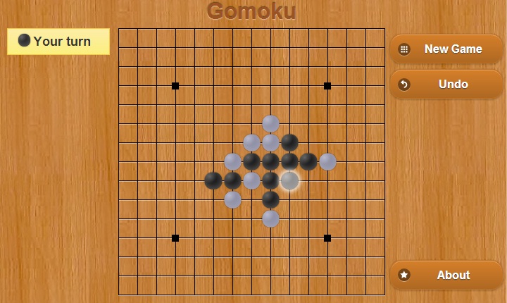 HTML5五子棋游戏 画面超酷 可设置难度免费下载